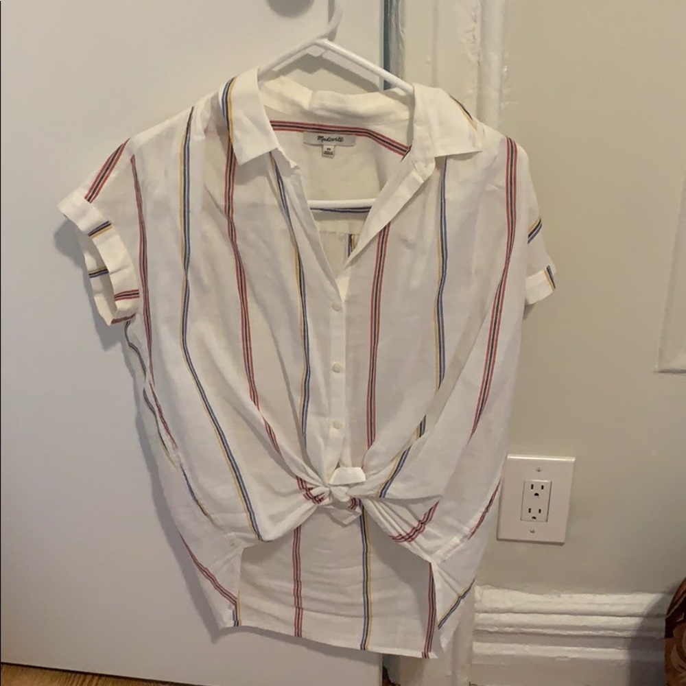 Madewell knot blouse
